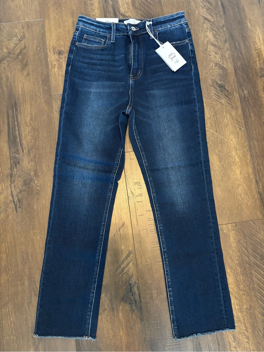 NWT Vervet Jeans Dark Indigo High-Rise Straight Jeans